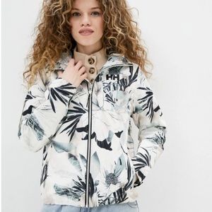 Helly Hansen Women Sz XP/TP BELFAST II Floral Zip Up Waterproof Rain Jacket